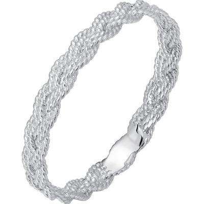 明牌珠宝情侣女款时尚编织对戒