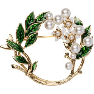 shes茜子高级感栀子花胸针女时尚胸花高档精致别针配饰品节日礼物