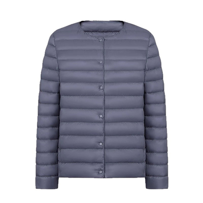 女士轻薄短款圆领羽绒服