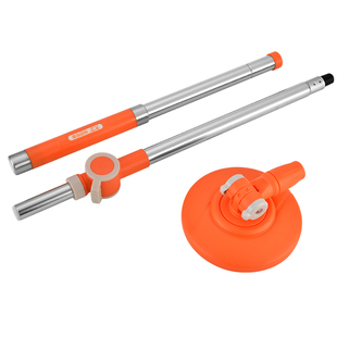 拓朴大卫旋转拖把原装拖把杆拓扑不锈钢手压杆加粗加长杆子拖把盘