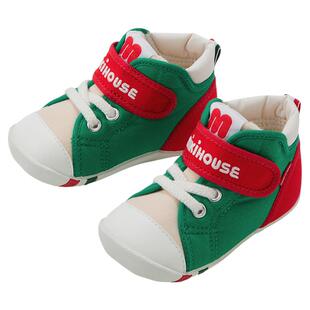 MIKIHOUSE童鞋日本制宝宝稳步鞋升级款抗菌抗病毒彩虹学步鞋四季