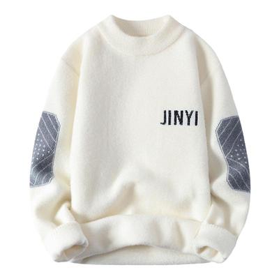 啄木鸟半高领毛衣男修身打底衫