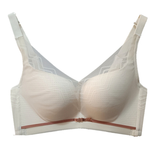 4排扣薄款内衣无钢圈定型聚拢收副乳调整型提拉上托简略文胸新款