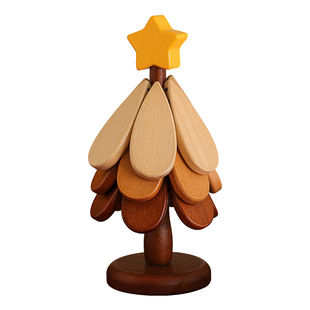 一棵圣诞树隔热垫餐桌摆件客厅家居装饰品好物实木防烫锅垫高级感