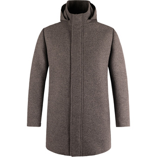 【羊毛羊绒】LAMPO/蓝豹毛呢大衣男中长款羊毛羊绒商务休闲外套