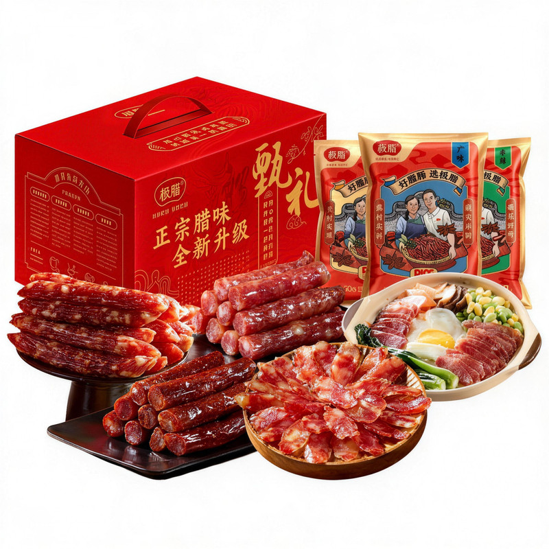 极腊5斤装广式腊肠马年礼盒