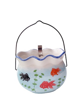 水草金鱼盘香蚊香器摆件插花瓶