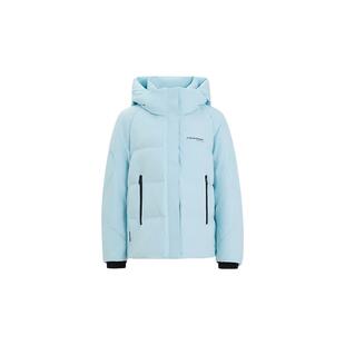 雪伦羽绒服女休闲龟背时尚百搭短款连帽厚羽绒服外套