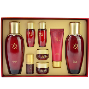 秀雅韩酵秘谈滋养水乳8件套盒 人参亢皱保湿提拉紧致女韩国护肤品