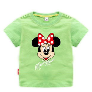 米妮米奇衣服童装2026新款女童短袖T恤3岁儿童夏季半袖纯棉4上衣5