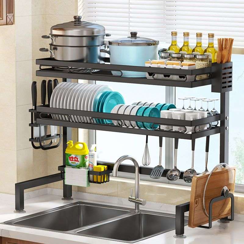 厨房水槽置物架台面碗盘收纳架多功能洗碗架水池上放碗碟架沥水架