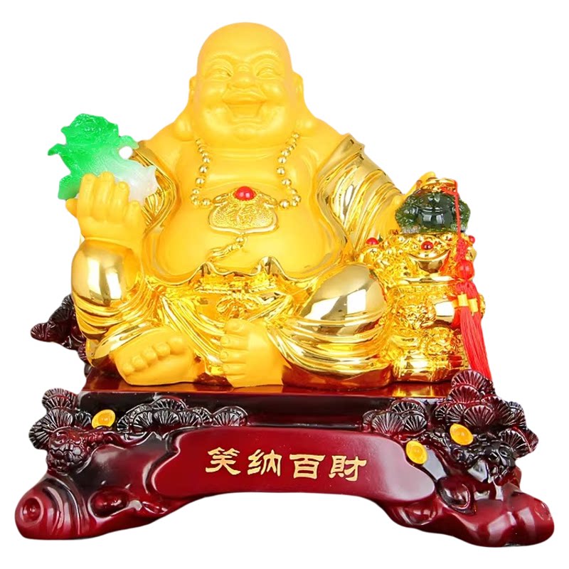 弥勒佛摆件招财白菜笑纳百财佛像