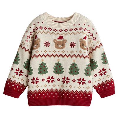 HM童装男婴女婴毛衣2025年冬季新款圣诞圆领针织打底套衫1305380