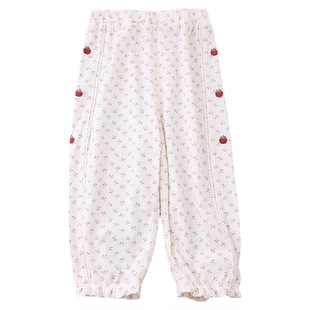 娃丽比儿童防蚊裤宝宝裤子男女童夏季婴儿休闲空调长裤灯笼裤外出