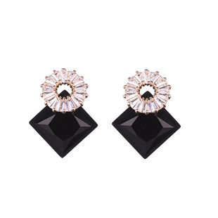 高级感名媛轻奢气质红色水晶耳环925纯银针高端大牌时尚奢华耳饰