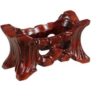 免挖槽实木奇石底座带槽黄河石鹅卵石泰山石头不规则摆件石头托架