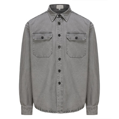 优雅老钱水洗纯棉衬衫