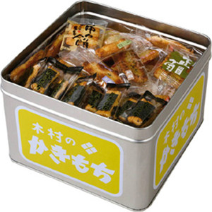 日本茶点脆米送朋友铁盒装仙贝