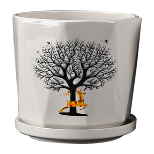 特大号花盆陶瓷家用蝴蝶兰绿萝发财树三角梅文竹吊兰蓝雪花专用盆