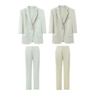【Basic衣橱 王楚然同款】朗姿25三醋酸优雅气质干练西服/西裤女