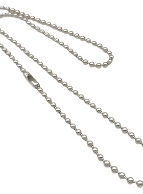 纯银项链圆珠链长短链时尚潮饰