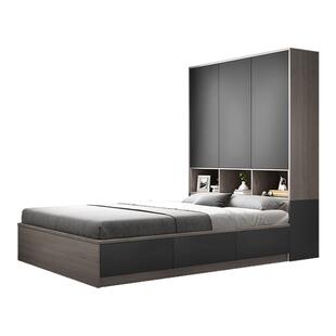 实木多层板儿童榻榻米床衣柜一体小户型带书桌塌塌米次卧室储物床