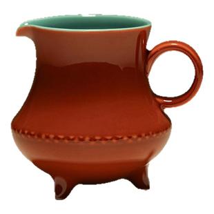 里作创意陶瓷三足公道杯故宫红新中式茶海功夫茶具原矿色釉分茶器