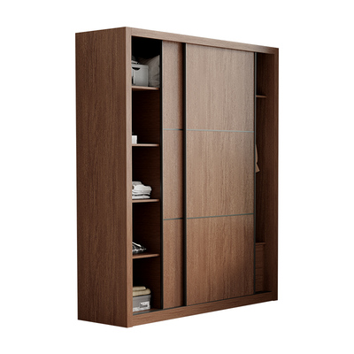 暧逸中古风推拉门衣柜移门定制柜