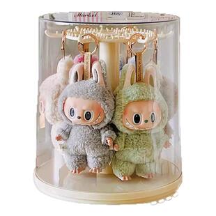 日本labubu展示盒子泡泡玛特收纳盒盲盒手办娃娃亚克力透明展示柜