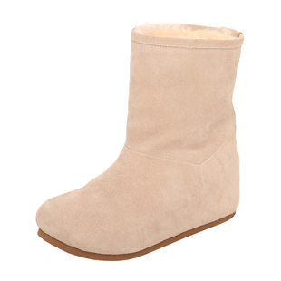 赵露思款ShānRen隐形内增高7.0CM 皮毛一体羊羔毛雪地靴博肯鞋女