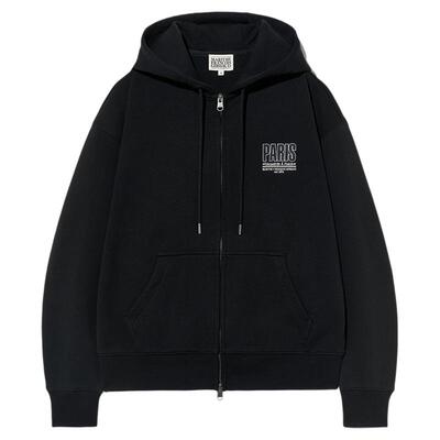 MARITHE拉链连帽卫衣 潮流男女同款情侣宽松减龄拉链长袖25年秋冬