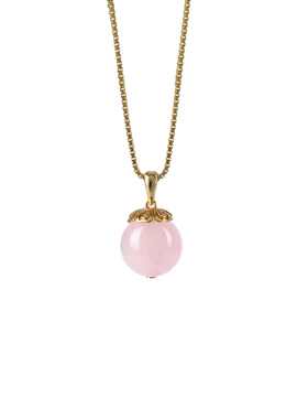 天然粉水晶吊坠轻奢小众转运项链