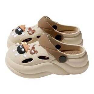 利达妮洞洞鞋女款夏季新款防滑防臭小码凉鞋内增高凉拖鞋女夏外穿