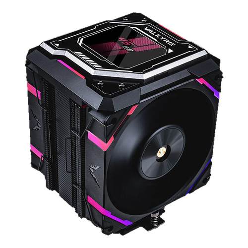 瓦尔基里R125台式CPU散热器 7热管铜底IPS液晶显示屏塔式风冷风扇