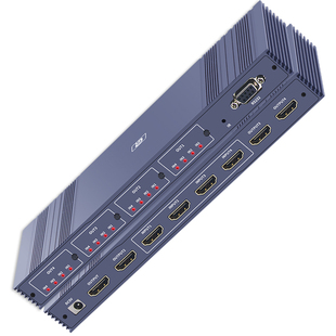 HDMI四进四出矩阵切换分配器4K高清音画同步多屏视频拓展带遥控