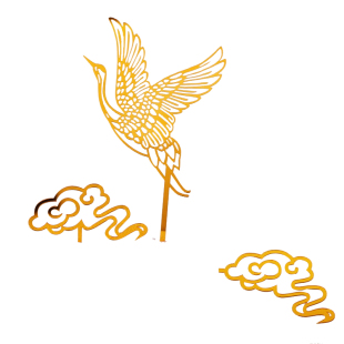 亚克力金色仙鹤祥云蛋糕装饰插牌套装寿星生日插件祝寿烘焙用品