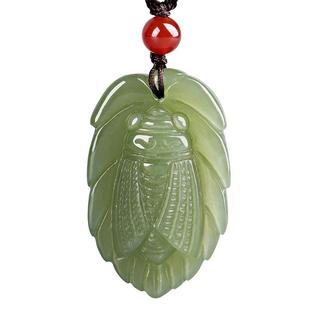宛玉魂新疆和田玉金蝉吊坠知了玉坠项链一鸣惊人玉蝉男女款玉挂件