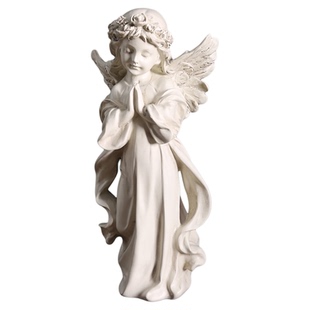 小天使女孩摆件复古欧式石膏雕塑雕像法式婚礼装饰品桌面艺术摆设