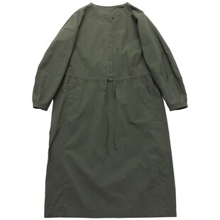 鹿与飞鸟「果味气泡水」疗愈通勤系One-Piece收腰长款连衣裙7391