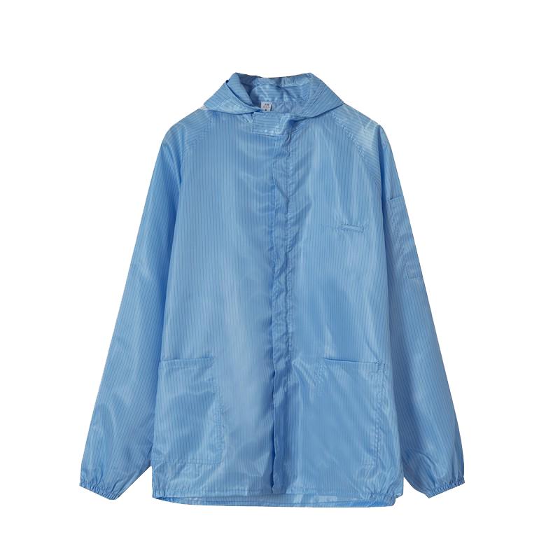 無塵服分體連帽防靜電衣短款防塵工作服噴漆防護(hù)服潔凈服男女套裝