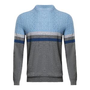 鹿王100%羊绒衫男士圆领变化组织毛衣简约百搭保暖百搭春秋冬新款