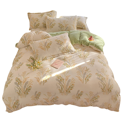 定做订制秋冬加厚牛奶绒四件套