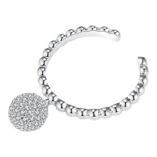 abyb 戒指女一颗雪球可开口调节轻奢开口戒指环生日礼物对戒