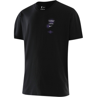 NBA官方正品Nike湖人队/篮网队/公牛男子宽松圆领T恤运动休闲短袖