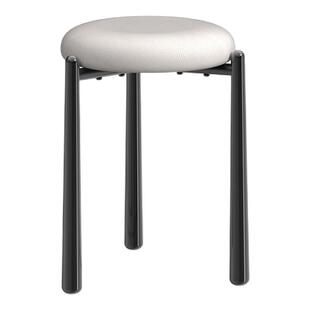 舒梵肖恩凳/可叠落多功能餐凳梳妆凳家用不锈钢金属真皮软包小凳