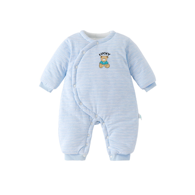 宜爽儿斜襟夹棉连体衣保暖哈衣