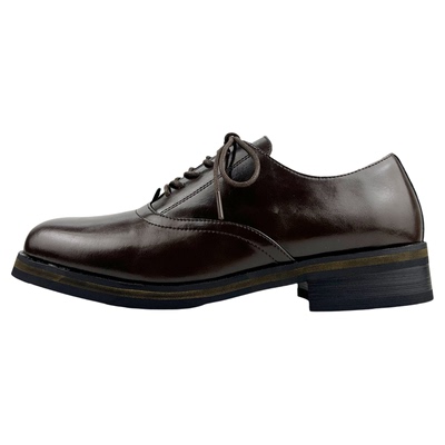 小众英伦休闲德比鞋方头皮鞋男女