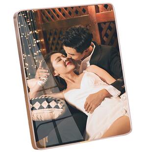 手机冲洗照片打印定制做水晶摆台带相框加洗相片照片冲印塑封制作