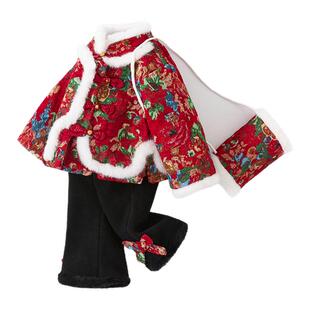 女童拜年服宝宝过新年喜庆衣服东北大花袄儿童夹棉棉服加厚棉衣冬