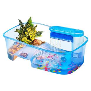 养乌龟专用箱带晒台大型鱼巴西草龟鱼缸别墅屋雨淋净水过滤防逃逸
